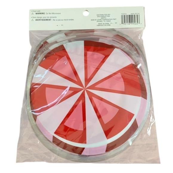 Set of 5 Celebrate It Goodies Bags Christmas Candy Treat Bags Round Plastic Bags - Picture 3 of 3